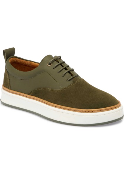Haki Hakiki Süet Deri Erkek Casual Ayakkabı - E24S1AY57070-J86