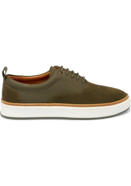 Haki Hakiki Süet Deri Erkek Casual Ayakkabı - E24S1AY57070-J86