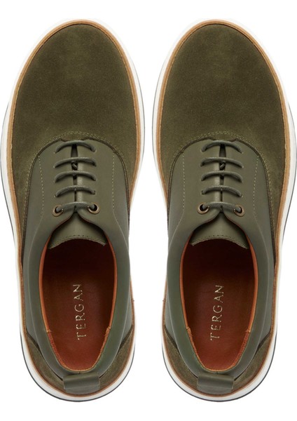 Haki Hakiki Süet Deri Erkek Casual Ayakkabı - E24S1AY57070-J86