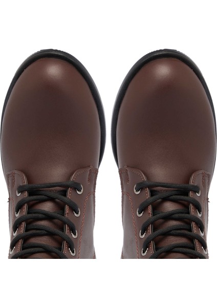 Kahve Hakiki Deri Kadın Casual Bot - K24K1BT67741-A24