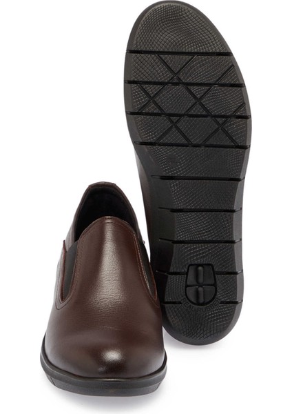 Kahve Hakiki Deri Kadın Casual Ayakkabı - K24S1AY67529-A24