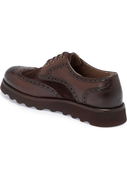 Kahve Hakiki Deri Erkek Klasik Ayakkabı - E24S1AY57084-A24