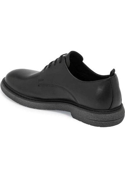 Siyah Hakiki Deri Erkek Casual Ayakkabı - E24S1AY57075-A23