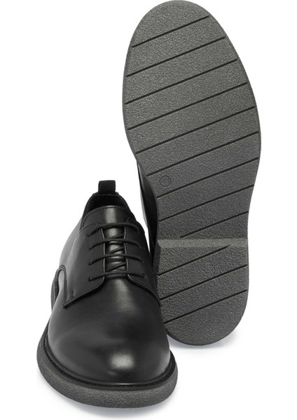 Siyah Hakiki Deri Erkek Casual Ayakkabı - E24S1AY57075-A23