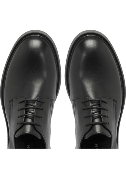 Siyah Hakiki Deri Erkek Casual Ayakkabı - E24S1AY57075-A23