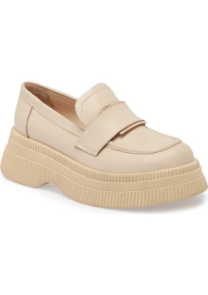 Krem Hakiki Deri Kadın Makosen - K24S1AY67587-A68