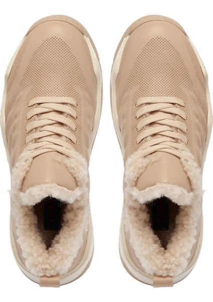 Vizon Hakiki Deri Kadın Sneaker - K24S1AY67536-A84