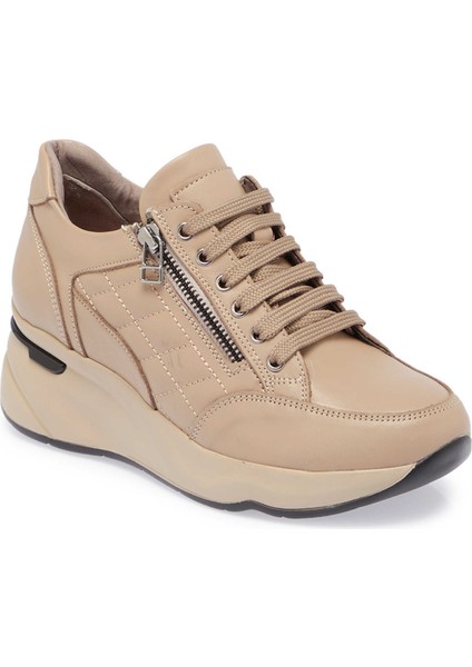Vizon Hakiki Deri Kadın Sneaker - K24S1AY67723-A44