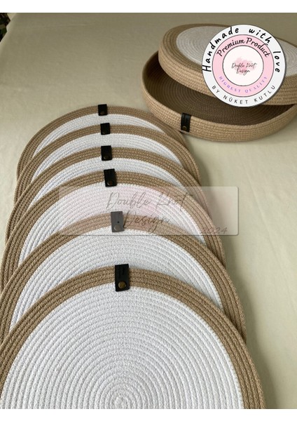 8 Prç Saklama Kutulu Supla Amerikan Servis Seti Hediyelik Hasır Jüt Tress Yemek Masası Davet fiyatları