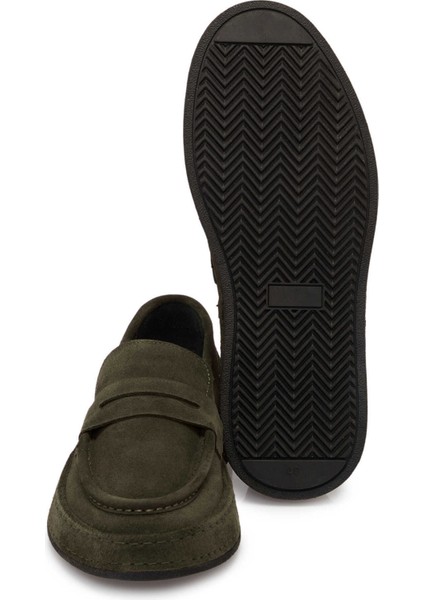 Haki Hakiki Deri Erkek Klasik Ayakkabı - E24S1AY57001-J86