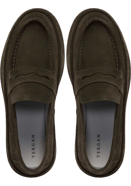 Haki Hakiki Deri Erkek Klasik Ayakkabı - E24S1AY57001-J86