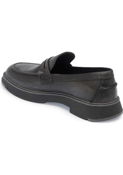 Siyah Hakiki Deri Erkek Klasik Ayakkabı - E24S1AY57033-A23