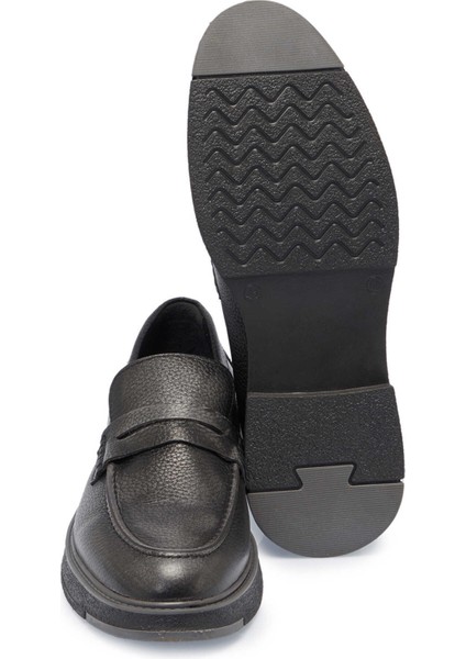 Siyah Hakiki Deri Erkek Klasik Ayakkabı - E24S1AY57033-A23
