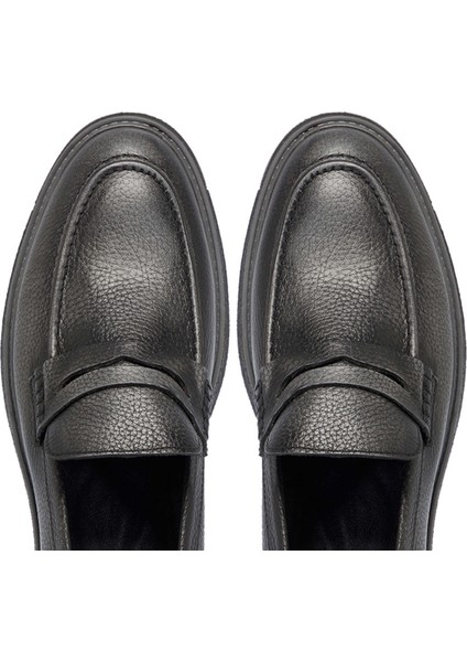 Siyah Hakiki Deri Erkek Klasik Ayakkabı - E24S1AY57033-A23