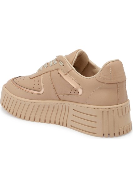 Bej Hakiki Deri Kadın Sneaker - K24S1AY67535-B22