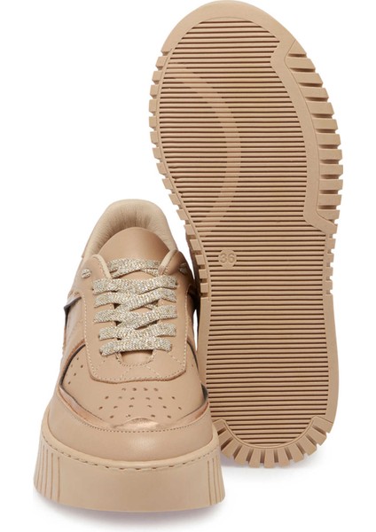 Bej Hakiki Deri Kadın Sneaker - K24S1AY67535-B22