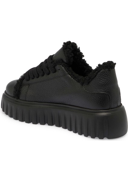 Siyah Hakiki Deri Kadın Sneaker - K24S1AY67596-A41