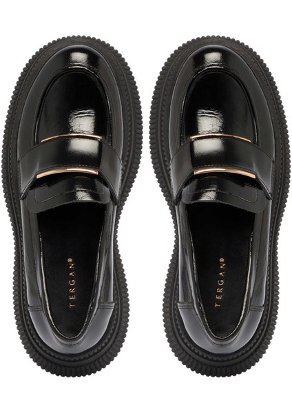 Siyah Hakiki Deri Kadın Makosen - K24S1AY67587-A07