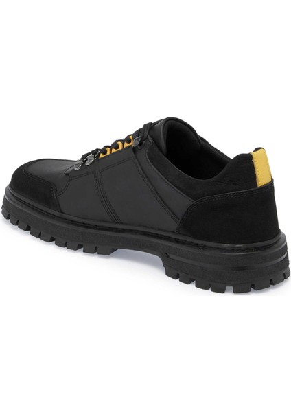 Siyah Hakiki Deri Erkek Sneaker - E24S1AY57100-A23