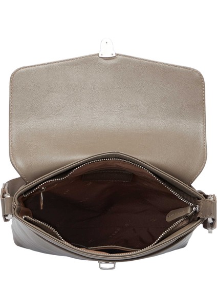 Bej Hakiki Deri Erkek Çapraz Askılı Çanta - S1AC00021516-B56