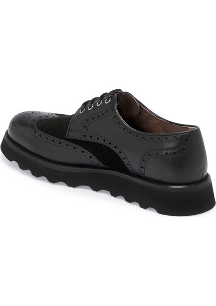 Siyah Hakiki Deri Erkek Klasik Ayakkabı - E24S1AY57084-A23