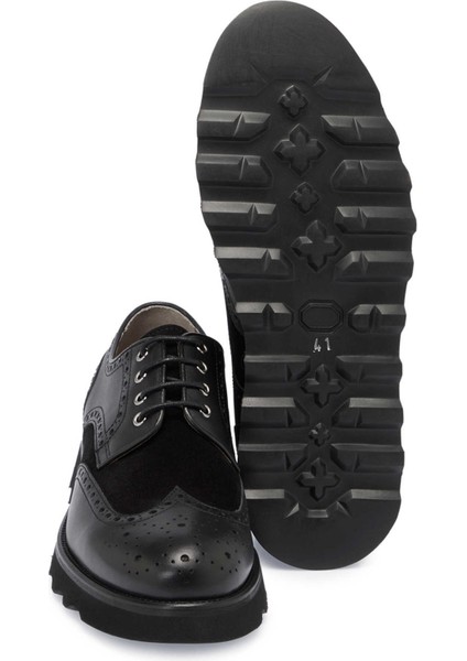 Siyah Hakiki Deri Erkek Klasik Ayakkabı - E24S1AY57084-A23