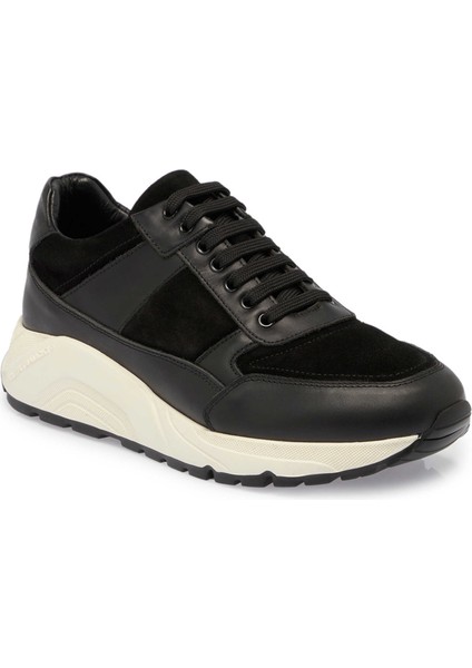 Siyah Hakiki Deri Erkek Sneaker - E24S1AY56974-A43