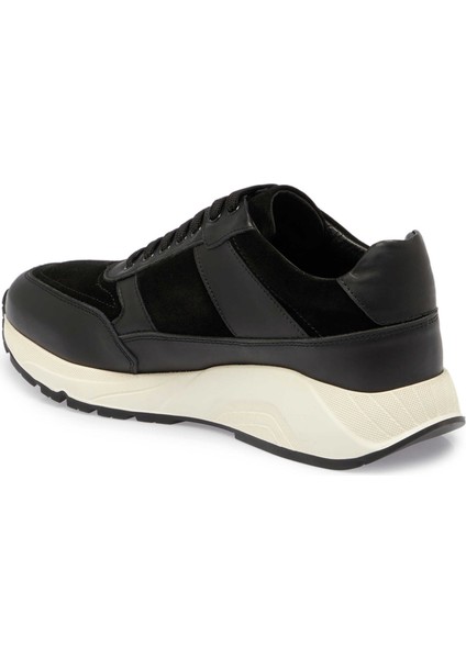 Siyah Hakiki Deri Erkek Sneaker - E24S1AY56974-A43