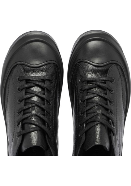 Siyah Hakiki Deri Erkek Sneaker - E24S1AY57136-A23