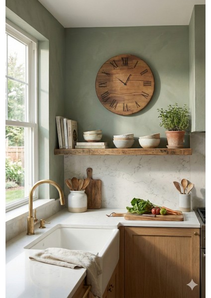 Romen Rakamlı Lazer Kazıma Ahşap Duvar Saati - 42CM Sessiz Mekanizma - Ceviz Rengi indirimleri