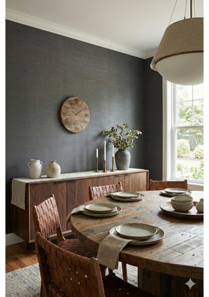 Romen Rakamlı Lazer Kazıma Ahşap Duvar Saati - 42CM Sessiz Mekanizma - Ceviz Rengi