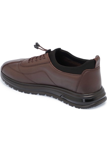 Kahve Hakiki Deri Erkek Sneaker - E24S1AY57099-A24