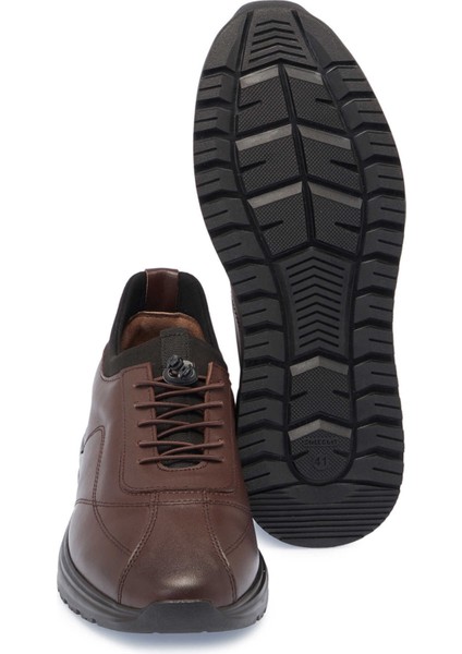 Kahve Hakiki Deri Erkek Sneaker - E24S1AY57099-A24