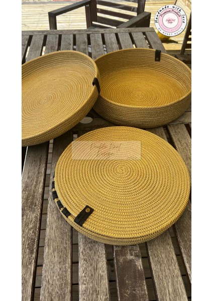 14 Prç Saklama Kutulu Supla Amerikan Servis Seti Hediyelik Hasır Jüt Tress Yemek Masası Davet fiyatları