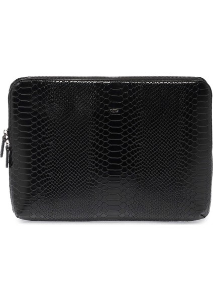 Siyah Hakiki Deri Unisex Laptop Çantası - S1LC00002951-B61