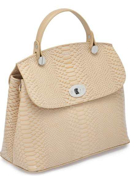 Bej Hakiki Deri Kadın El Çantası - S25Y1BC79121-B63