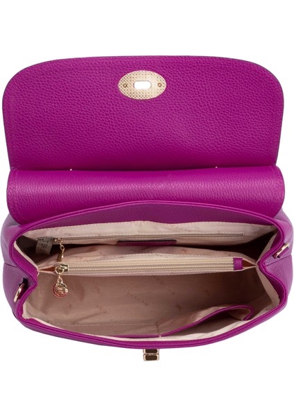 Fuşya Hakiki Deri Kadın El Çantası - S25Y1BC79121-C42
