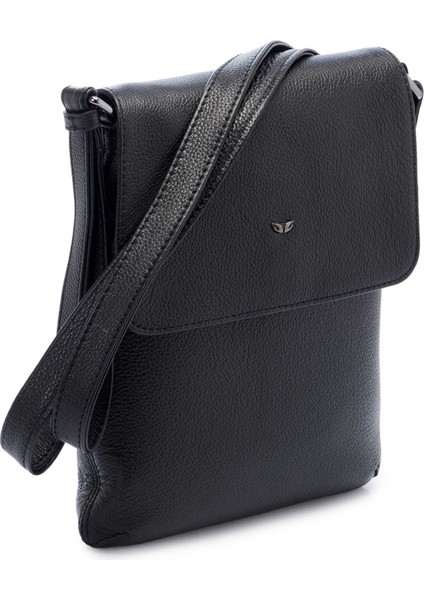 Siyah Hakiki Deri Kadın Çapraz Askılı Çanta - S1AC00002955-A6F