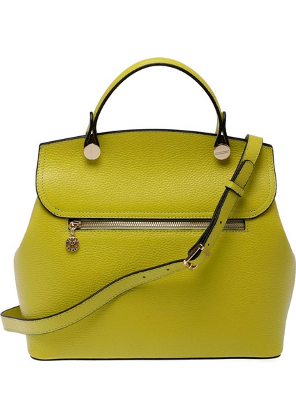 Yeşil Hakiki Deri Kadın El Çantası - S25Y1BC79121-T7A