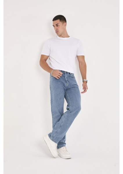 Erkek Mavi Baggy Denim Pantolon fiyatları