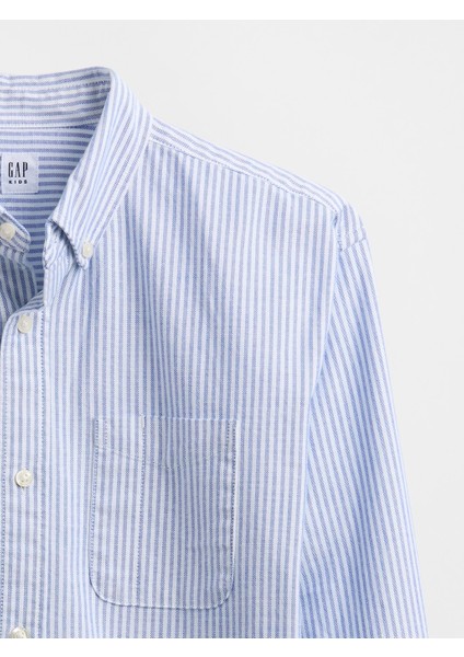 Erkek Çocuk Mavi Relaxed Oxford Gömlek fiyatları