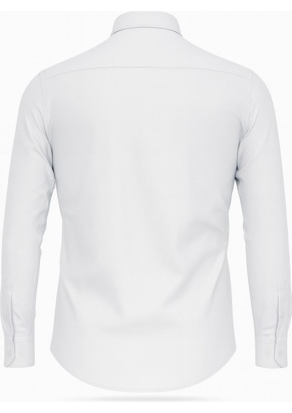 Erkek Beyaz/mavi Slim Fit Gömlek – Plus Scorpion, Ofis & Günlük Şık Kombin, Ütü Gerektirmeyen modelleri