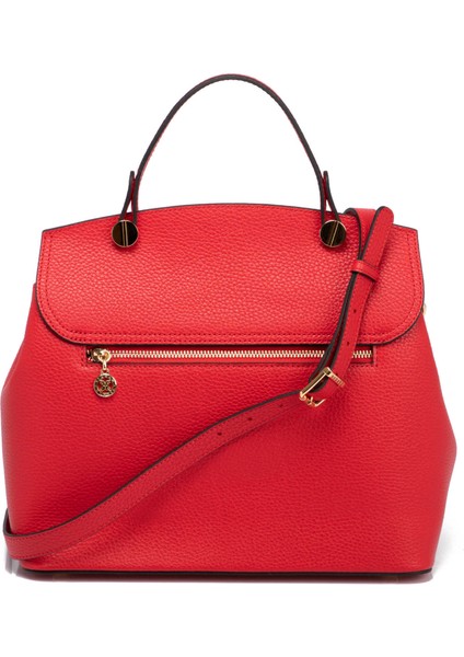 Kırmızı Hakiki Deri Kadın El Çantası - S25Y1BC79121-B68
