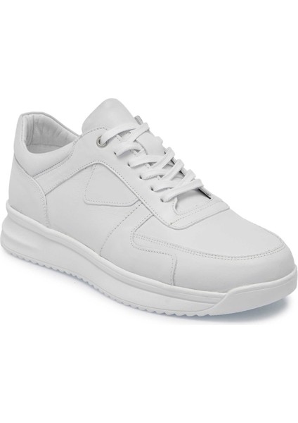Beyaz Hakiki Deri Erkek Sneaker - E25I1AY57303-A26