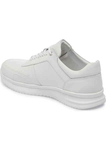 Beyaz Hakiki Deri Erkek Sneaker - E25I1AY57303-A26