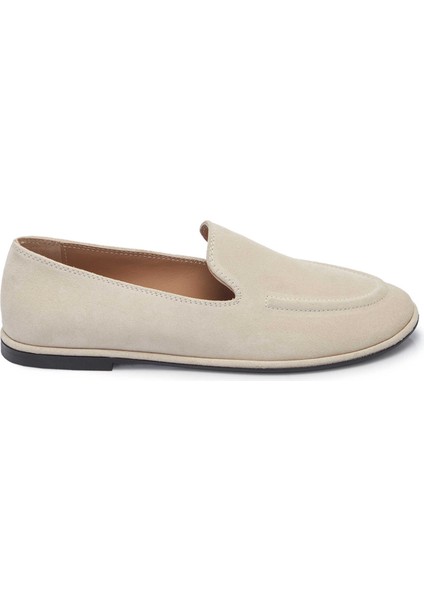 Bej Hakiki Süet Deri Kadın Loafer - K25I1AY68042-B79