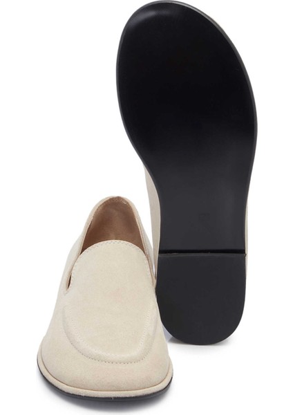 Bej Hakiki Süet Deri Kadın Loafer - K25I1AY68042-B79