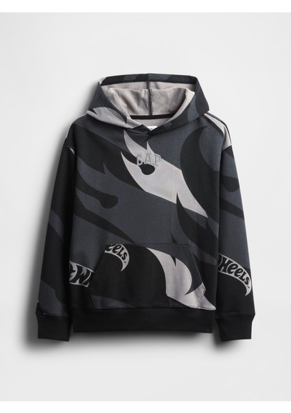 Erkek Çocuk Gri Relaxed Gap Logo Kapüşonlu Sweatshirt indirimleri