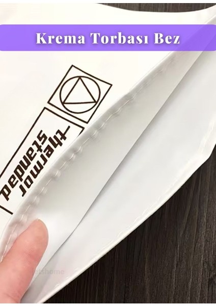 Krema Torbası Bez Yıkanabilir Torba BPA Free Pasta Duy Torbası Dekorasyon Süsleme Aparatı 20x35 cm modelleri