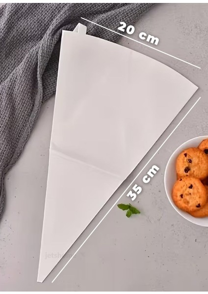 Krema Torbası Bez Yıkanabilir Torba BPA Free Pasta Duy Torbası Dekorasyon Süsleme Aparatı 20x35 cm indirimleri